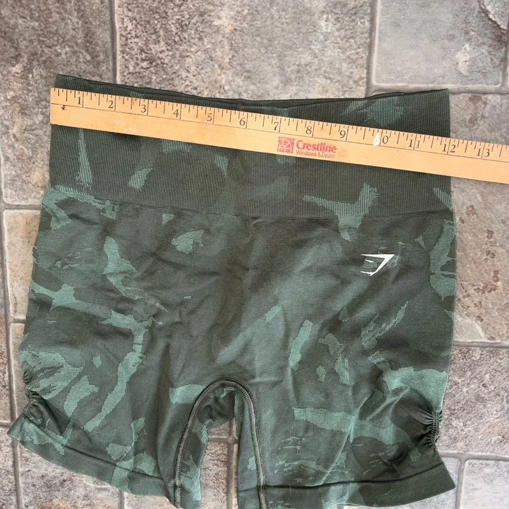 Gymshark Adapt Camo Seamless Biker Shorts Army Green Medium 5